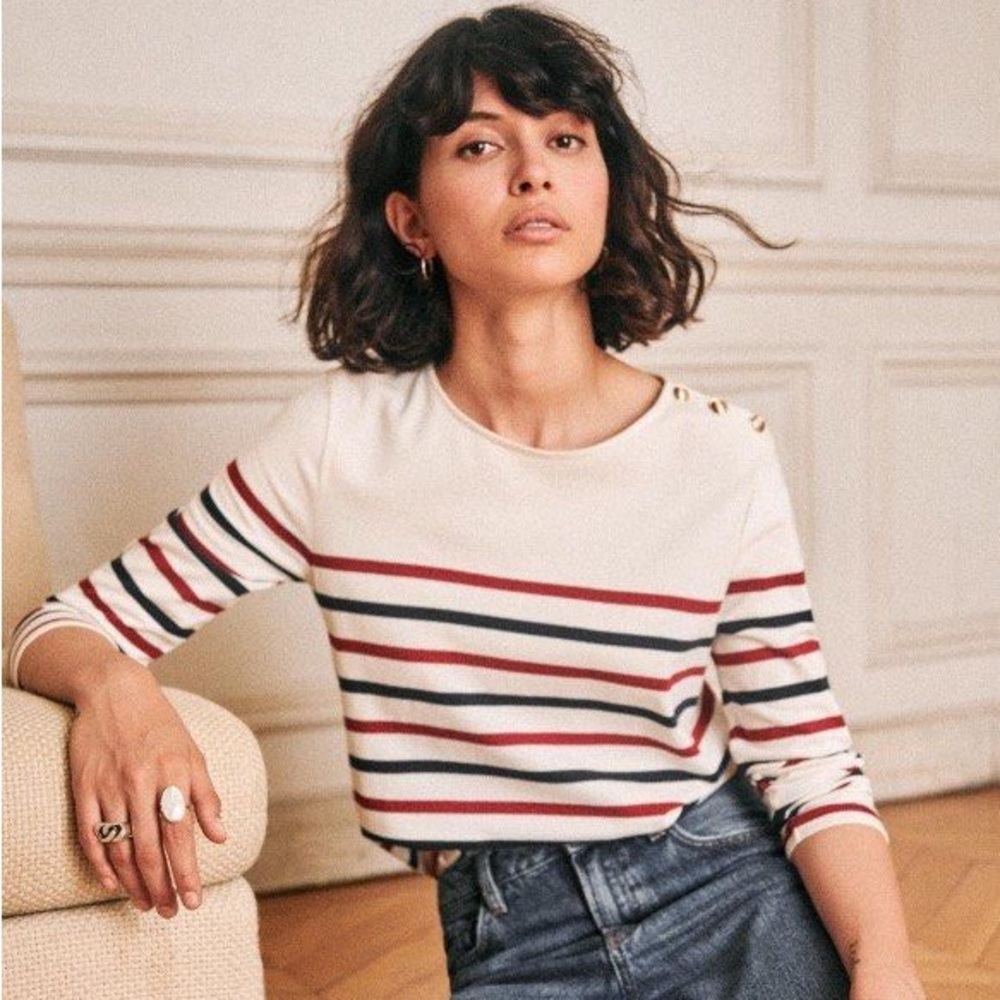 🇫🇷 SÉZANE ✨ Marinière Loïc | Cotton Stripe Top | Like New